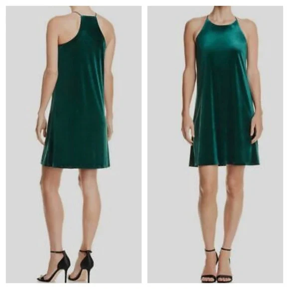 Aqua | Dresses | Aqua Solid Hunter Green Velvet Halter Dress | Poshmark Aqua | Dresses | Aqua Solid Hunter Green Velvet Halter Dress | Poshmark